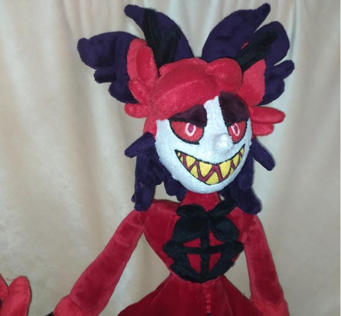 This is a sample of the Alastor from hazbin hotel plush toy.