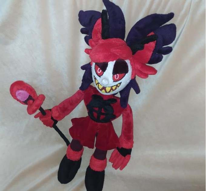 This is a sample of the Alastor from hazbin hotel plush toy.