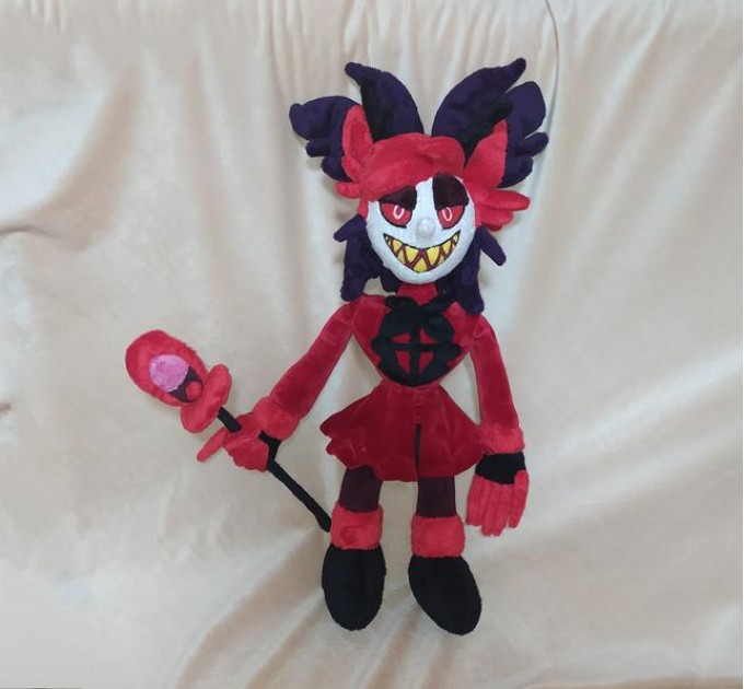 This is a sample of the Alastor from hazbin hotel plush toy.