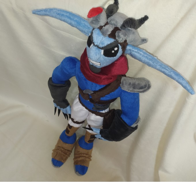 This is a sample of a plush toy Dark Jak from the Jak and Daxter series.