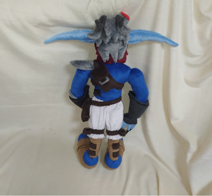 This is a sample of a plush toy Dark Jak from the Jak and Daxter series.