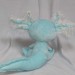 Plush axolotl, amphibian. Handmade soft toy.