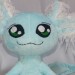 Plush axolotl, amphibian. Handmade soft toy.