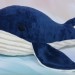 Plush whale. Big toy. Animal stuffed. Decor for the nursery. Softie doll.