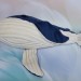 Plush whale. Big toy. Animal stuffed. Decor for the nursery. Softie doll.