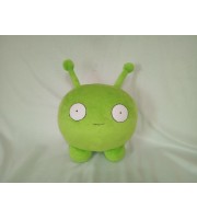 A sample of a plush toy Green alien, final space, mooncake plush, made to order,