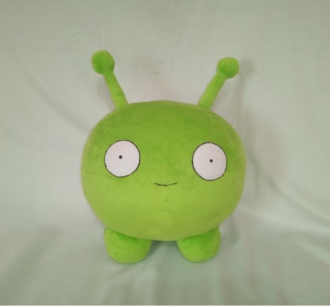 A sample of a plush toy Green alien, final space, mooncake plush, made to order,