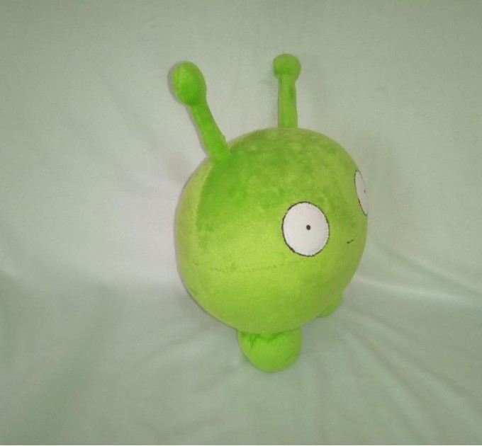 A sample of a plush toy Green alien, final space, mooncake plush, made to order,