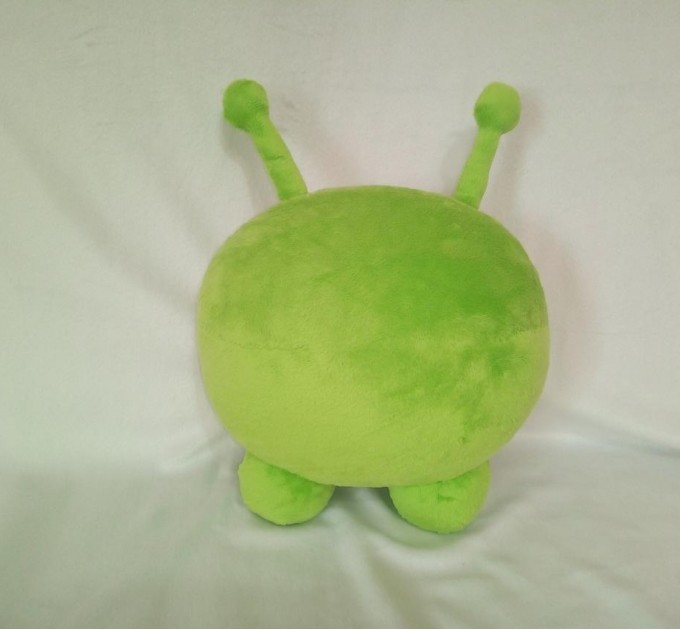 A sample of a plush toy Green alien, final space, mooncake plush, made to order,