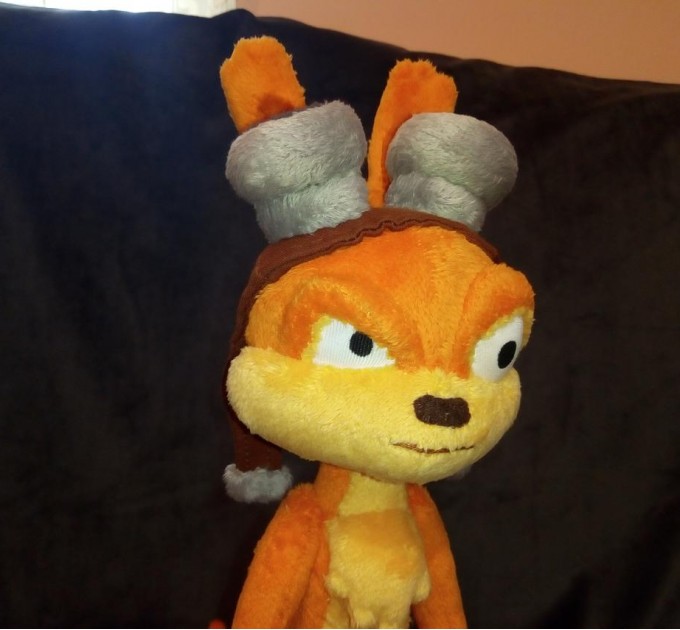 This is a sample of a plush toy Daxter from the Jak and Daxter series.